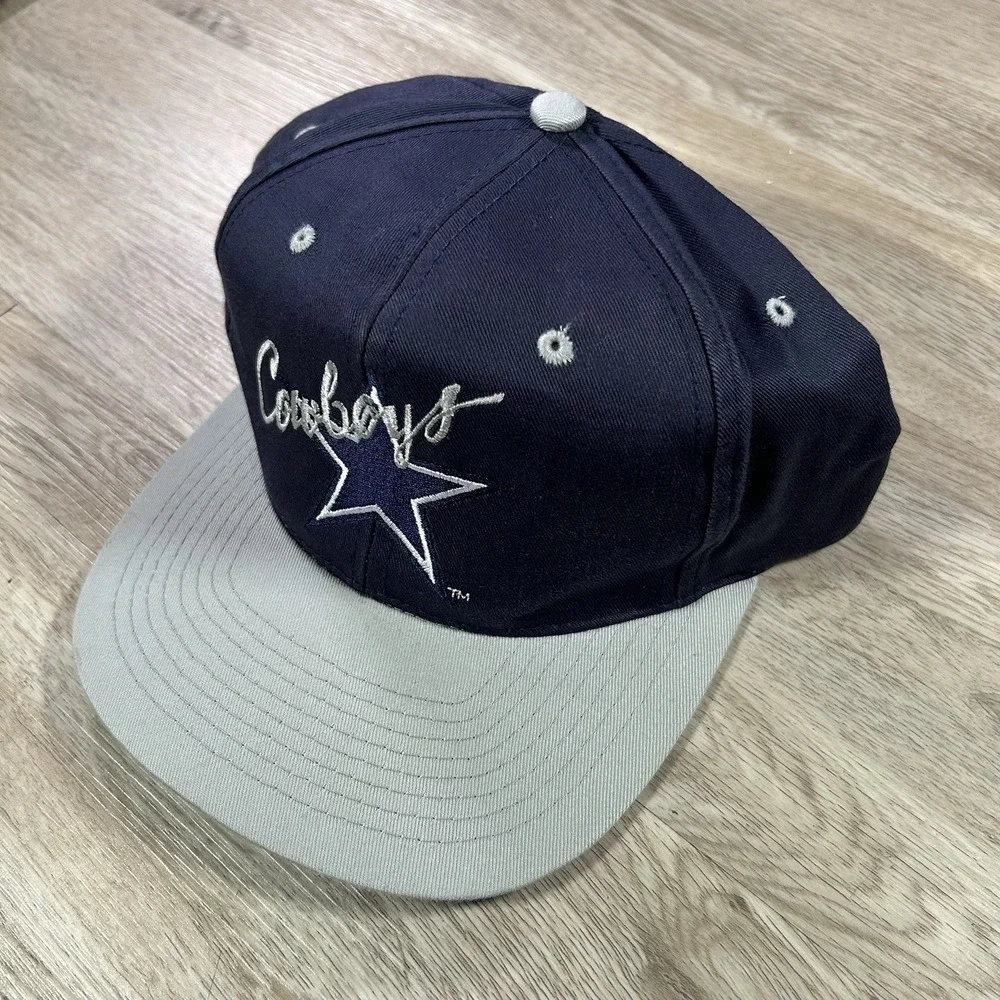 VTG Dallas Cowboys Snapback Hat NFL Football Blue Gray Cap